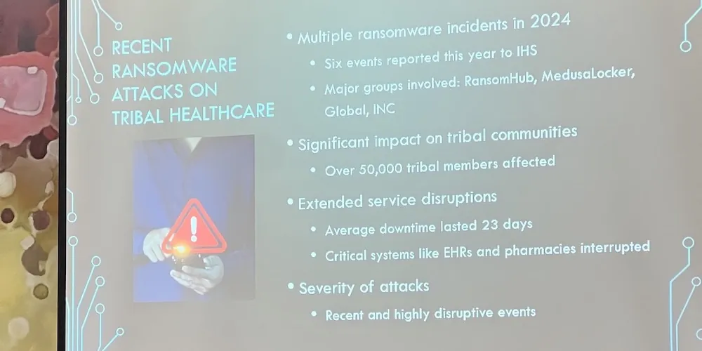 TribalNet 2025 Ransomware slide